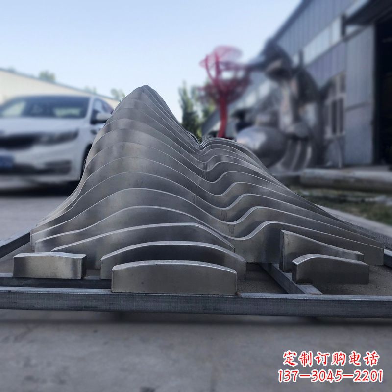 太原不锈钢假山雕塑精致耐用的艺术品