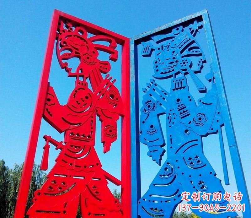 太原精美的皮影戏雕塑