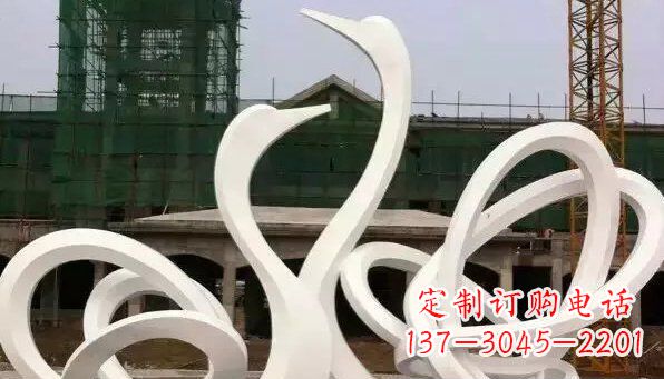 太原不锈钢天鹅雕塑给人以美丽的感受