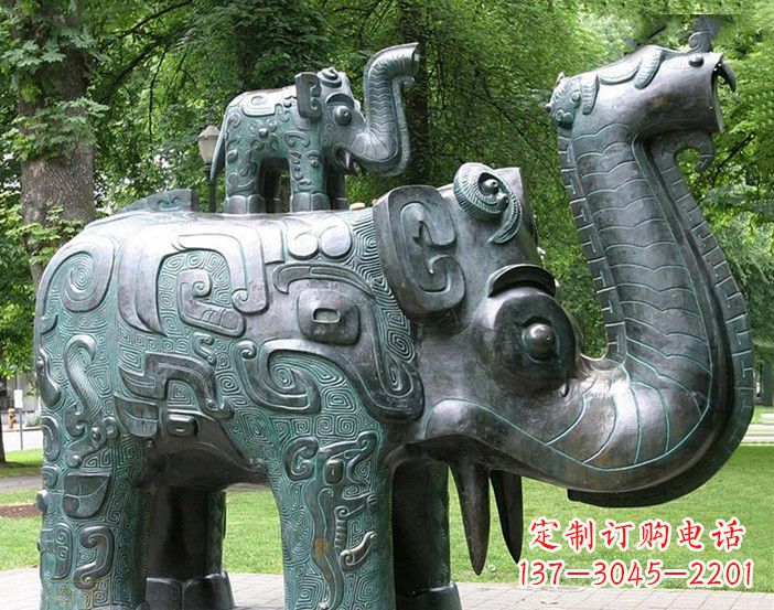 太原抽象大象铜雕