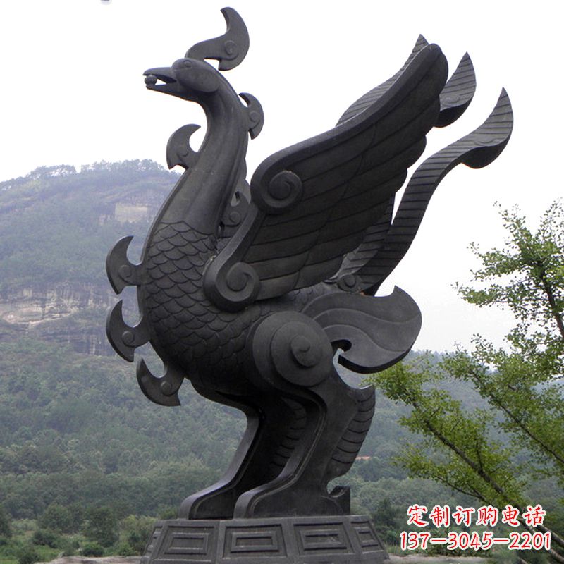 太原凤凰铜雕传承古神兽之美