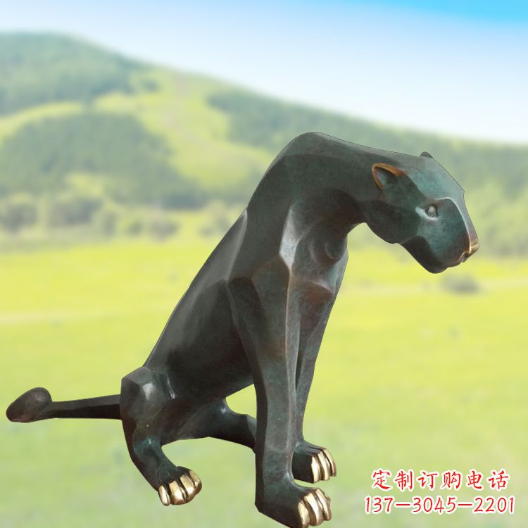 太原精美铜质豹雕塑精致雕刻,精美外形