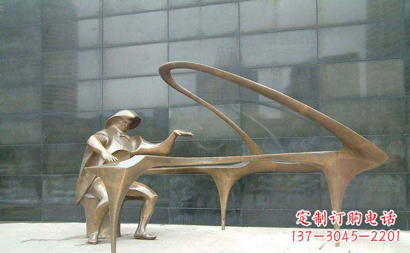 太原抽象钢琴雕塑街边景观的精美绝伦