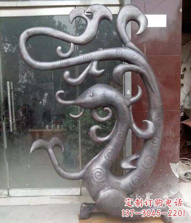 太原抽象蛇景观动物铜雕