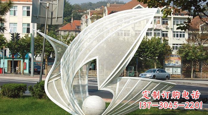 太原抽象天鹅不锈钢动物雕塑
