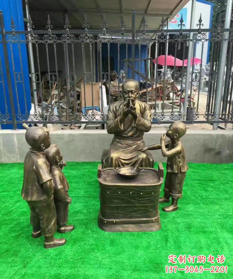 太原传统糖人铜雕——赞美传统文化的艺术精品