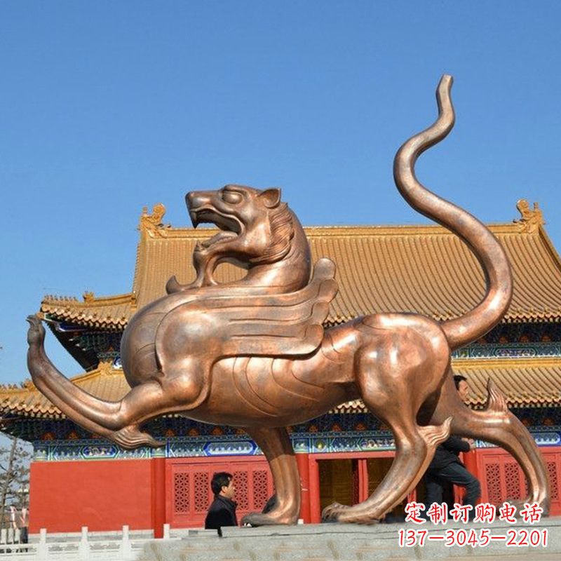 太原传统文化动物雕塑纯铜白虎雕塑
