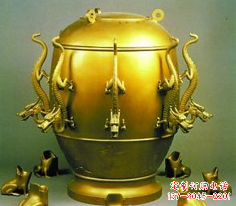 太原纯铜古天文仪器地动仪雕塑