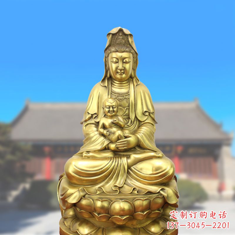 太原纯铜观音坐像