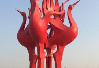 太原仙鹤雕塑一座城市的标志