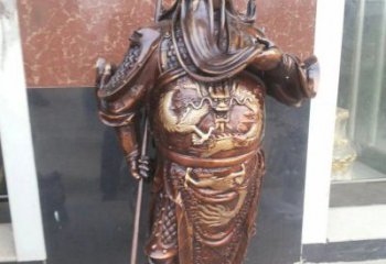 太原持刀关公古代人物铜雕