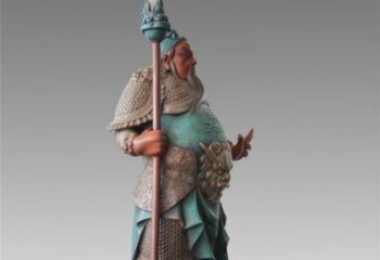 太原持刀关公武财神雕塑