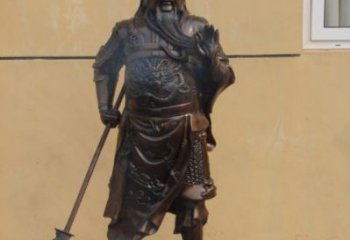 太原持刀关公武财神铜雕