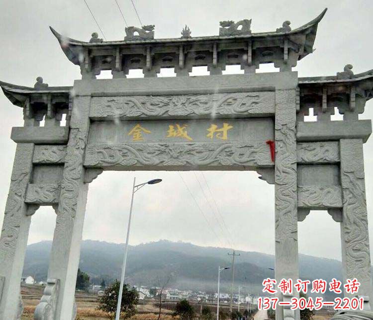 太原该牌坊雕塑。