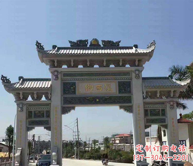 太原石牌坊雕塑——缅怀深厚的历史情谊