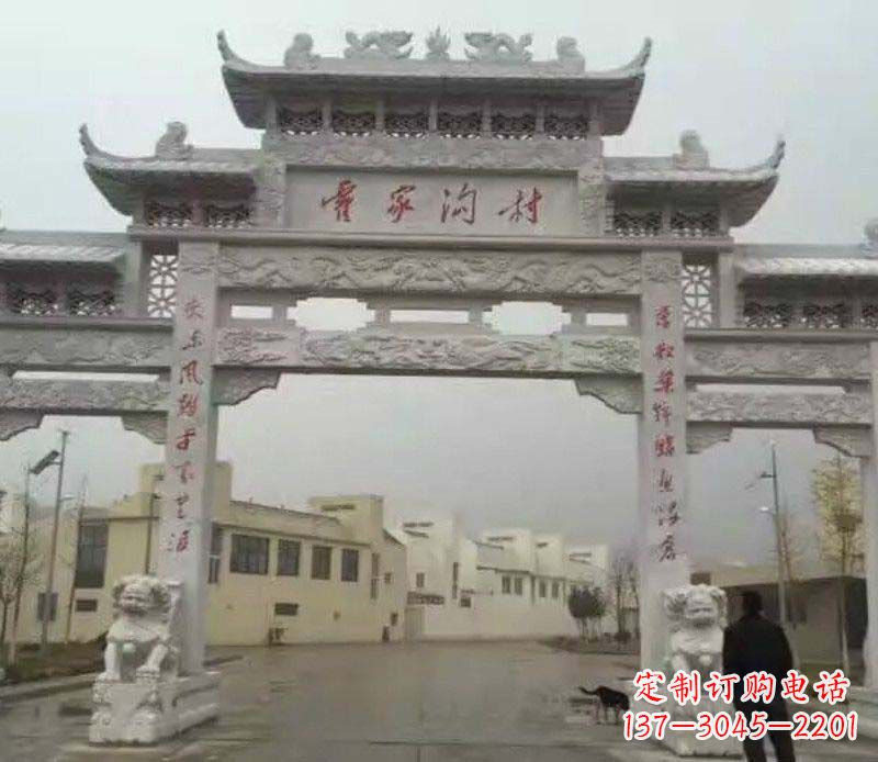 太原村庄三门石牌坊雕塑的历史与文化