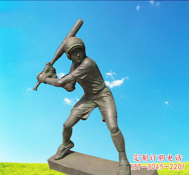 太原棒球雕塑传承美国传统文化