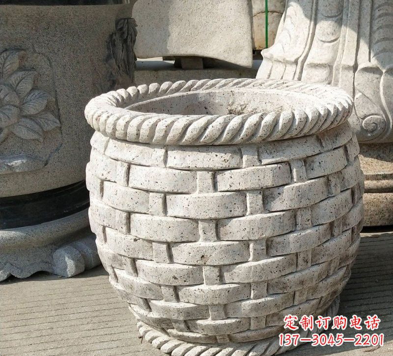 太原大理石雕塑水缸