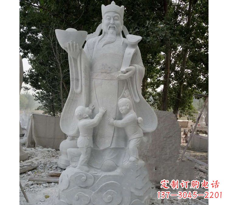太原大理石财神雕塑——守护家庭繁荣