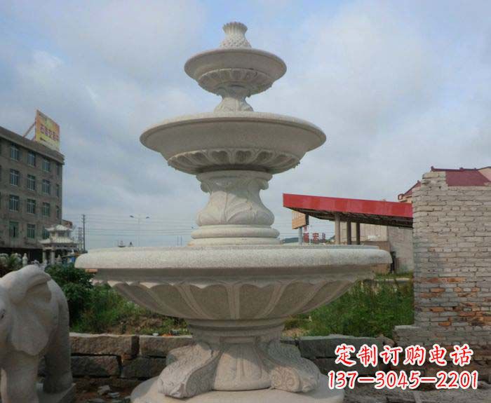 太原喷泉雕塑灵动精致的大理石美