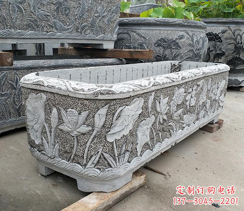 太原大理石菊花水缸雕塑