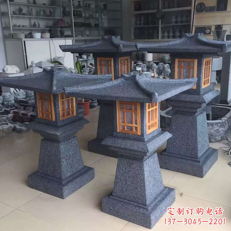 太原大理石仿汉阙石雕灯笼
