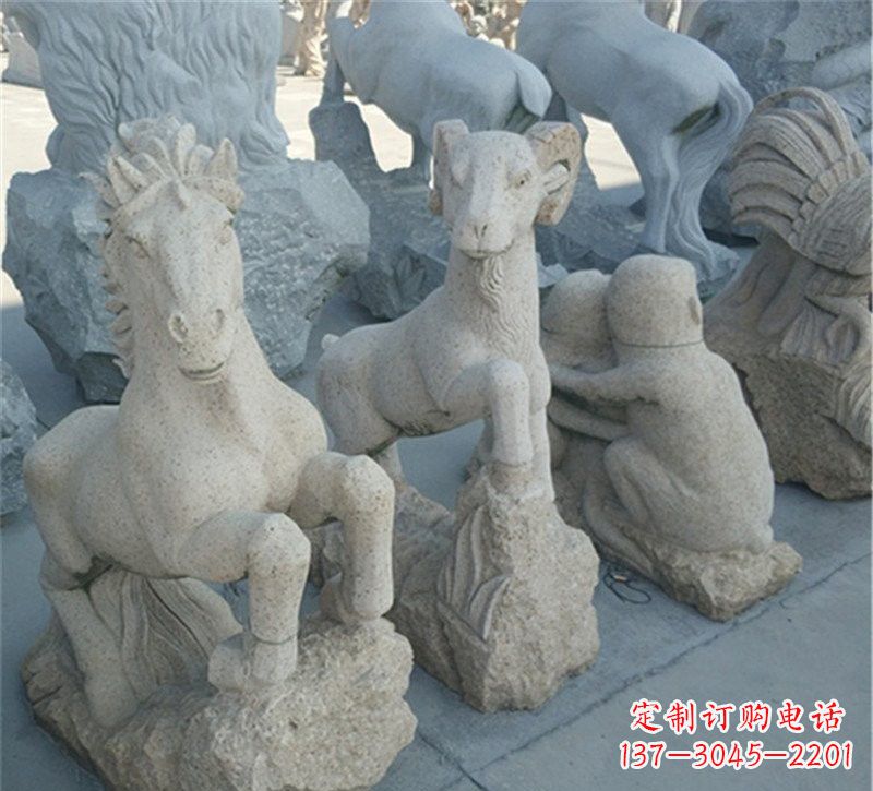 太原大理石公园12生肖动物雕塑