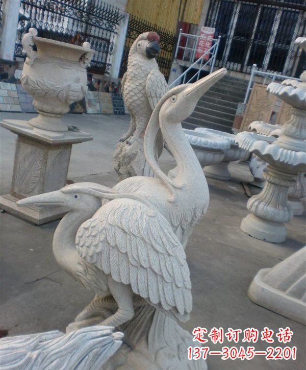太原中领雕塑仙鹤石雕