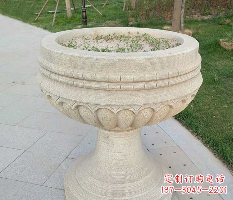 太原大理石花盆石雕
