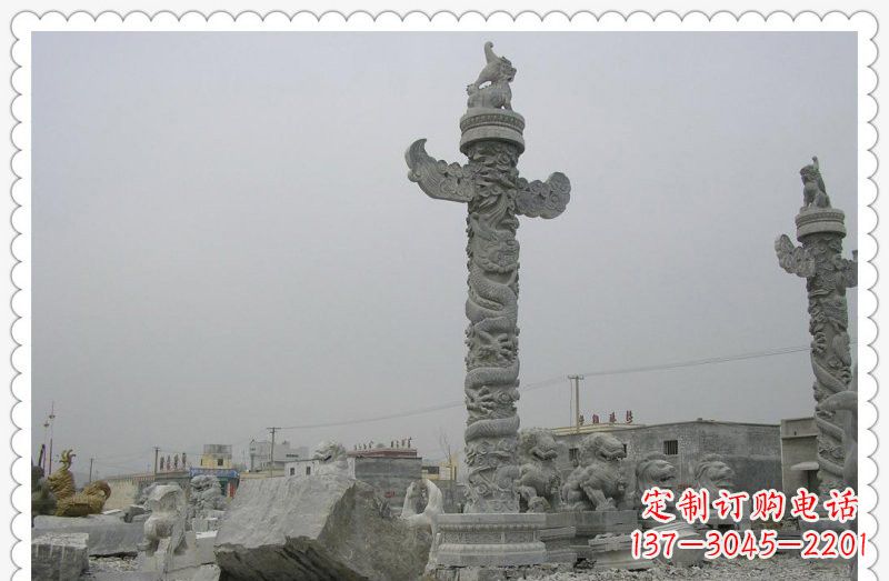 太原精致雕刻，大理石华表雕塑