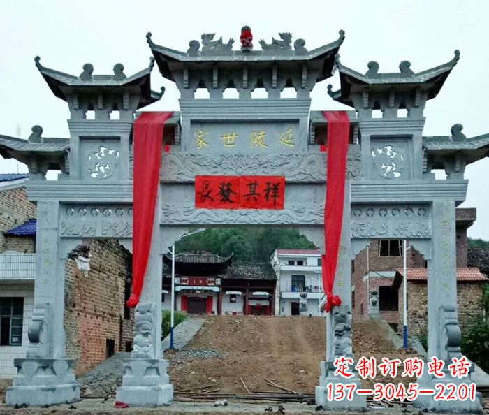 太原精美大理石牌坊雕塑