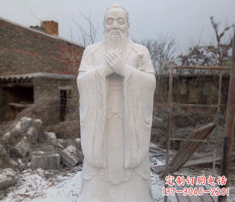太原大理石孔子行教像古代名人石雕