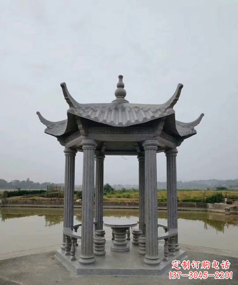 太原大理石凉亭石雕塑,优雅经典无双
