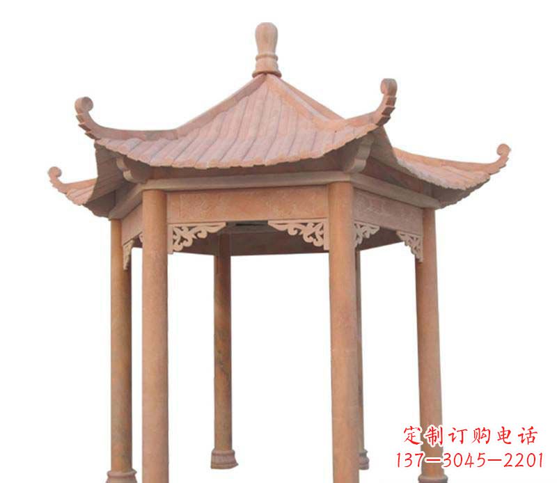 太原大理石六角凉亭雕塑