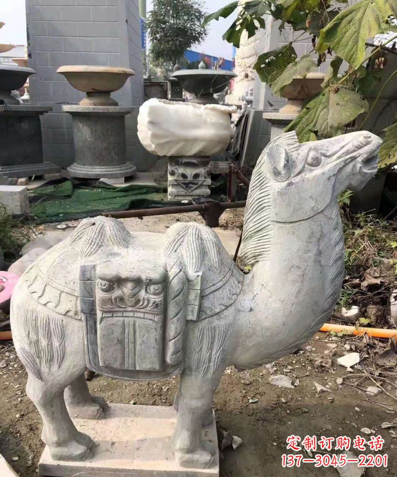 太原精美大理石骆驼雕塑