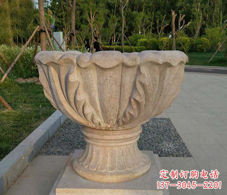 太原大理石欧式花钵雕塑
