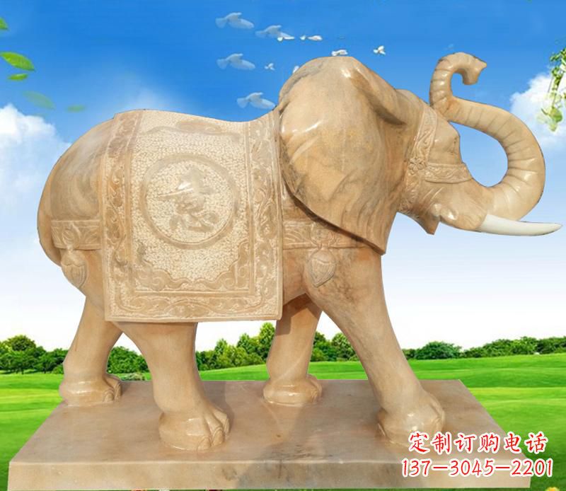 太原大理石喷水大象雕塑