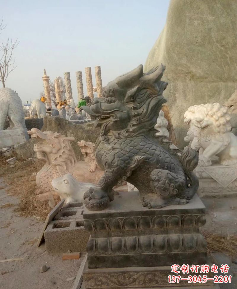 太原新中式麒麟雕塑,精美细腻,艺术品级别