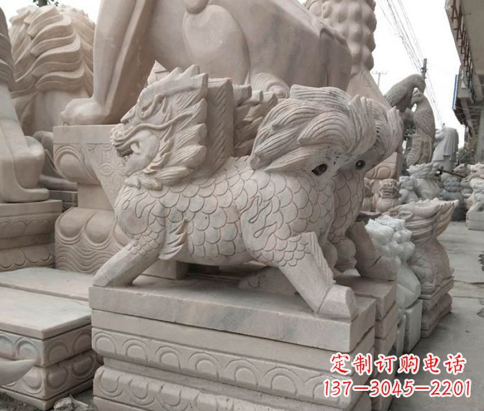 太原大理石麒麟古代神兽石雕