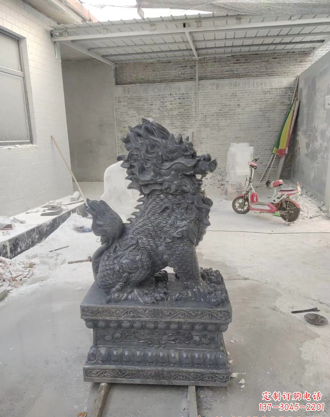 太原传世工艺大理石麒麟雕塑