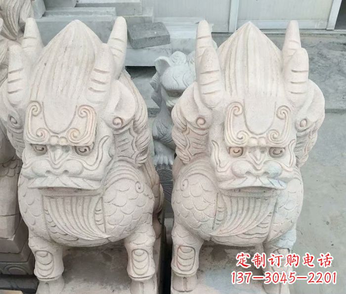 太原品质卓越的大理石麒麟古兽雕塑