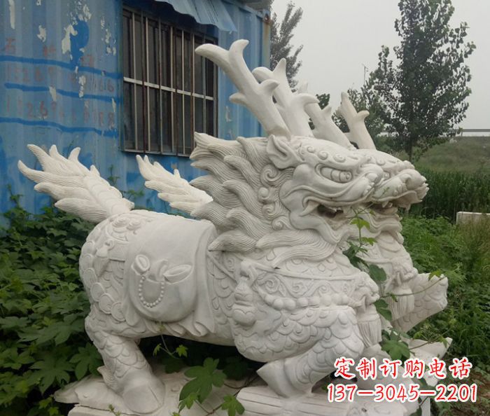 太原精美的大理石麒麟雕塑
