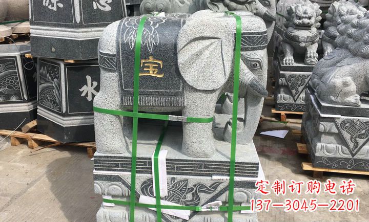 太原大理石大象门口石雕