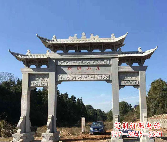 太原精美石雕牌坊雕塑