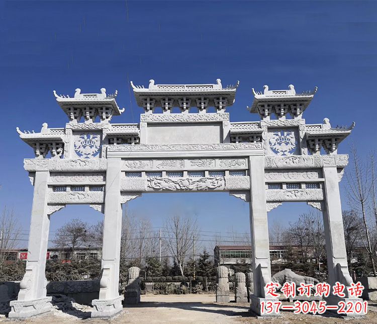 太原特色大理石牌坊石雕