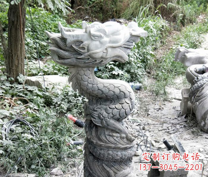 太原精美大理石生肖龙雕塑