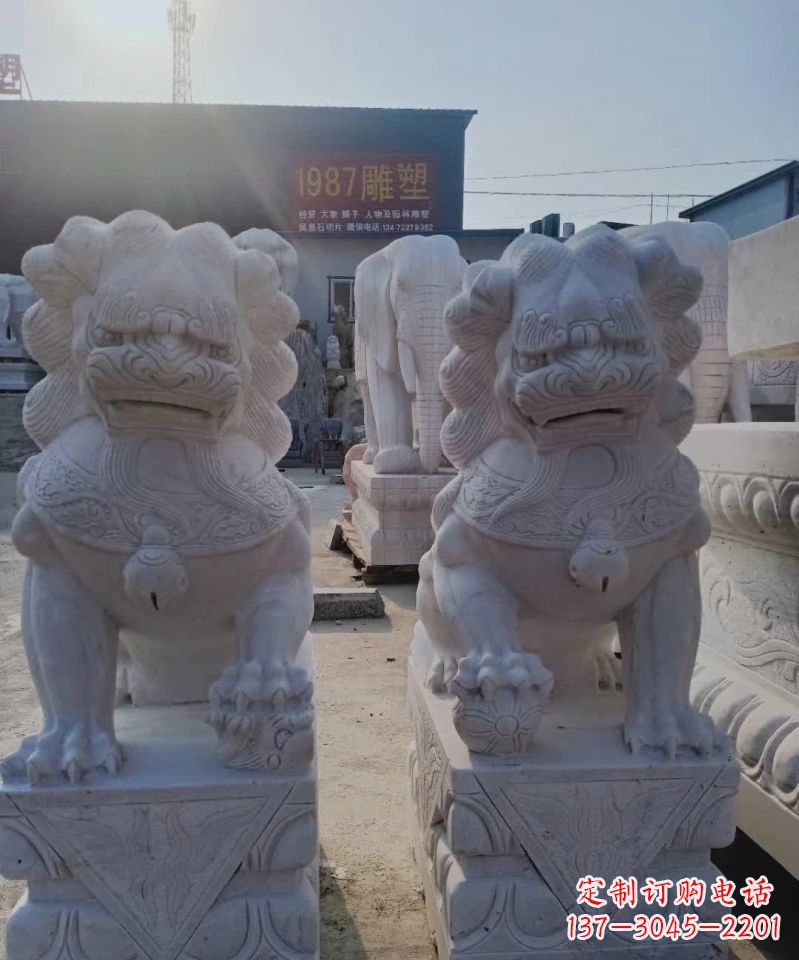 太原大理石狮子雕塑,象征威严