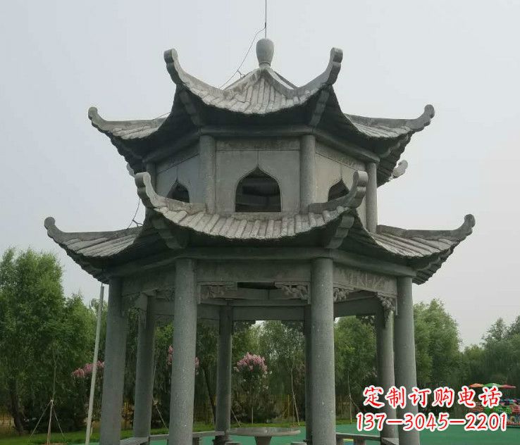 太原精美大理石凉亭石雕