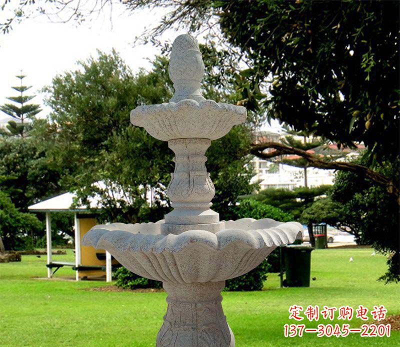 太原大理石双层喷泉雕塑,精美绝伦