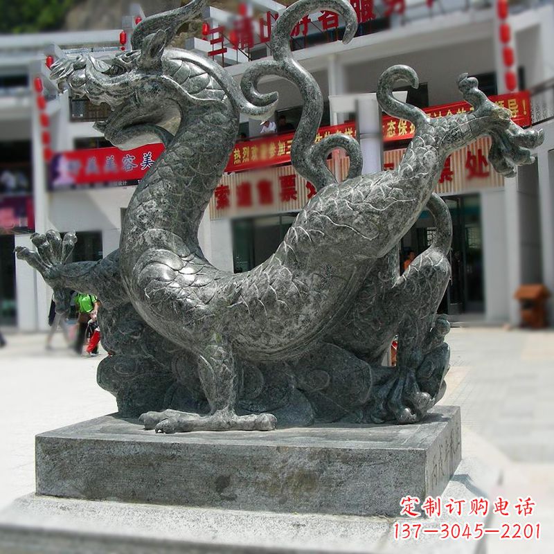 太原传统的象征——大理石青龙雕塑